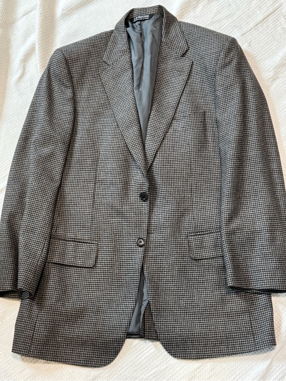 Samuelsohn Gray Houndstooth Men's Blazer